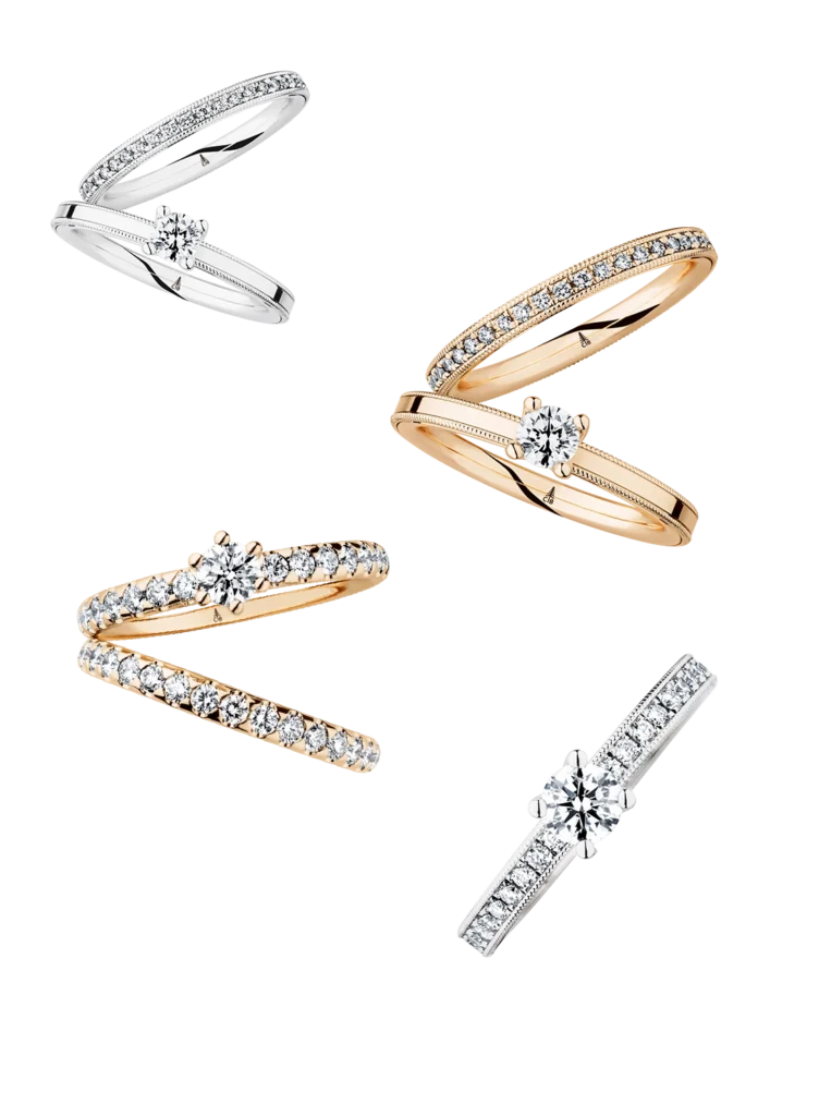 Eheringe in Gießen aus Weißgold, Gelbgold und Roségold mit Brillantbesatz – moderne und klassische Trauringe in verschiedenen Designs